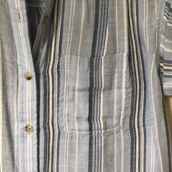 Blue striped button down - Picture 3 of 4